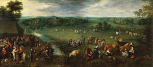 Vida de camponês, c.1621 (óleo sobre tela) de Jan the Elder Brueghel