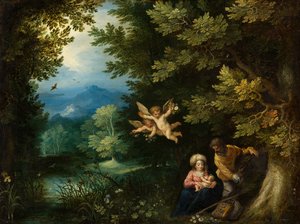 Descanse na fuga para o Egito, c.1595
