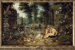 Cheiro. Alegoria dos cinco sentidos Pintura de Jan I Brueghel Dit De Velours (1568-1625) de Jan the Elder Brueghel