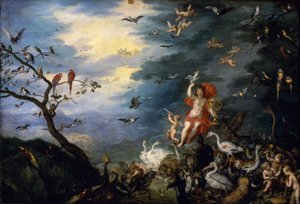 A Alegoria do Ar, de uma série sobre a "Alegoria dos Elementos", 1621 de Jan the Elder Brueghel
