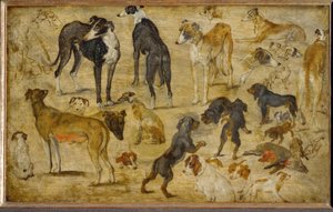estudos com animais de Jan the Elder Brueghel
