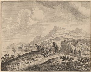 Vista do Rio Reno de Jan van Aken after Herman Saftleven