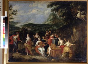 Pallas Athena e Musas de Jan van Balen