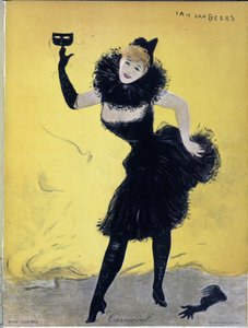 Carnaval, capa da "Revue illustrée", de Jan Vanbeers, sd. Século XIX de Jan van Beers