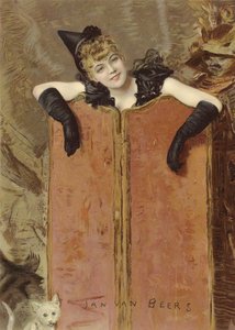 Gatinhos (cromolitho) de Jan van Beers