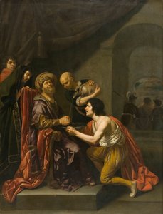 Pilatos a lavar as mãos", 1627-1671. Artistas: Pontius Pilate, Jesus Cristo, Jan van Bijlert.