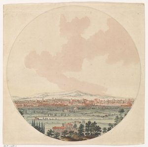 Vista da cidade de Roma e da paisagem circundante de Jan van Call (I) (possibly)