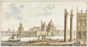 Vista da Sta. Maria della Salute da Praça S. Marco em Veneza