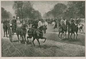 Tarde em Hyde Park, Londres: Rotten Row de Jan van Chelminski