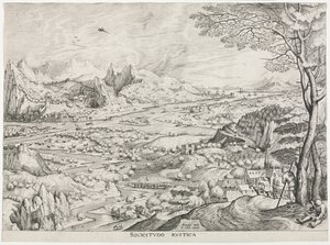 As Grandes Paisagens: Solicitudo Rustica, c. 1555-1558. de Jan van Doetechum