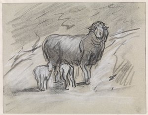 Ovelhas com dois cordeiros de Jan van Essen