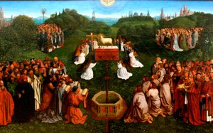 Adoração do Cordeiro do Retábulo de Gand de Jan van Eyck