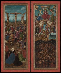 A Crucificação, O Último Julgamento, ca. 1440-41. de Jan van Eyck