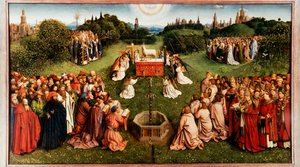 O Retábulo de Gante. Adoração do Cordeiro Místico, 1432.