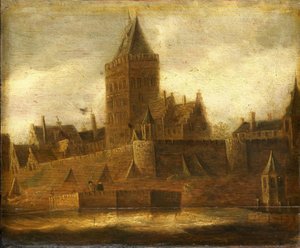 Vista do Valkhof em Nijmegen de Jan van Goyen (manner of)