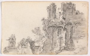 Uma ruína românica de Jan van Goyen