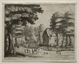 A ponte de pedra de Jan van Goyen