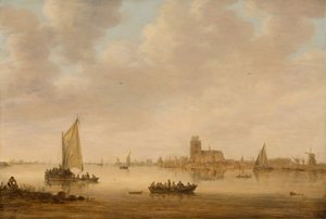 Vista de Dordrecht do Dordtse Kil, 1644.