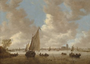 Vista de Dordrecht do norte, início da década de 1650.