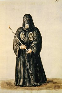 Vestes da guilda leiga da Crucificação (caneta e tinta e wc no papel) de Jan van Grevenbroeck