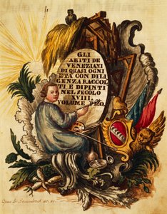 Vestido veneziano para todas as idades, diligentemente recolhido e pintado, para o século XVIII, por Giovanni Grevembroch, página de rosto