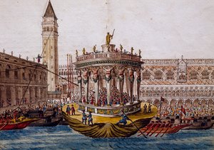 Teatro mundial, torneio em Veneza pela Irmandade dos Cavaleiros da Jarreteira de Jan van Grevenbroeck