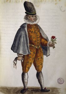 Jovem veneziano, aguarela de A roupa veneziana, de quase todas as idades diligentemente recolhida e pintada no século XVIII, por Jan van Grevenbroeck ou Giovanni Grevembroch (1731-1807), Itália de Jan van Grevenbroeck