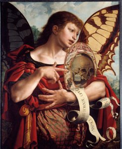 Vanite. Pintura de Jan Sanders Van Hemessen (1500-1560) de Jan van Hemessen