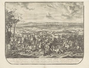 Ontzet van Turijn, 1706 Vista e representação da batalha dada em frente a Turim em 7 de setembro de 1706 (título no objeto) de Jan van Huchtenburg