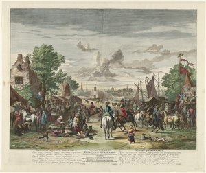 Mercado do cavalo, c. 1702
Mercatus Equorum Bellicorum / Mavors Horse market (título sobre o objecto) de Jan van Huchtenburg