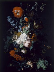 Natureza morta de flores e frutos de Jan van Huysum