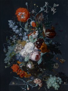 Ainda vida de flores e frutas, c.1715 de Jan van Huysum