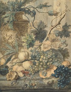 Natureza morta com frutas, s.d.. de Jan van Huysum