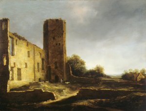 Ruínas do castelo de Egmond aan den Hoef, perto de Alkmaar