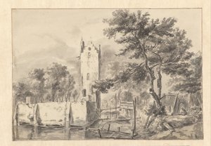 Vista de Kostverloren Manor no Amstel de Jan van Kessel