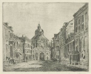 Vista do Wittevrouwenpoort em Utrecht de Jan van Lokhorst