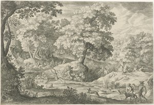 Caça de veados em um pântano de Jan van Londerseel