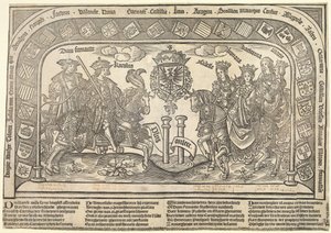 Os seis filhos de Filipe, o Belo: Eleanor de Castela, Carlos V, Isabel da Áustria, Fernando I, Maria e Catarina, c. 1523 de Jan van Nieulandt