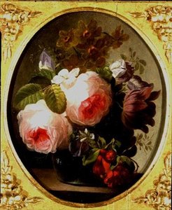 Rosas e Outras Flores num Vaso de Jan van Os