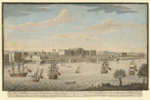 Fort William no Reino de Bengala pertencente à Companhia das Índias Orientais de Inglaterra de Jan van Ryne