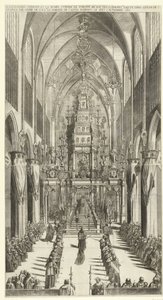 Lijkdienst voor Filips IV te Brussel, 1665
La chapelle ardente, et la pompe funebre de Philippe IIIe roy des Espaignes faicte dans le église de Ste. Gudule par ordre de s. exce. le marquis de Castel Rodrigo le 4e et 5e novembre 1665 (título sobre o object