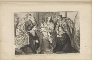 Maria com o Menino Jesus, Santa Lúcia, Santa Catarina de Alexandria e dois fundadores