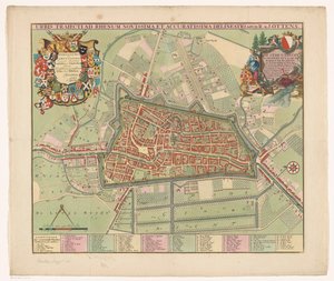 Mapa da cidade de Utrecht
Urbis Traiectiad Rhenum novissima et accuratissima delineatio (título sobre o objecto)