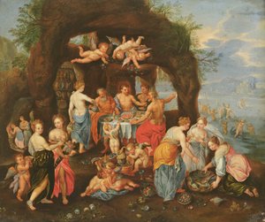 A festa dos deuses de Jan van and Balen, Hendrik van Kessel