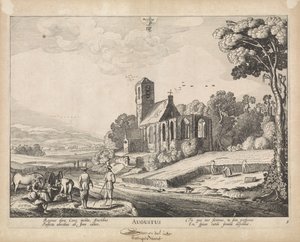 Agosto
Agosto (título sobre o objecto)
Os doze meses, com vistas da aldeia (título da série) de Jan van de Velde (II)