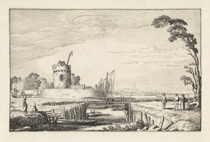Números perto de um porto e de uma torre
Paisagens (título da série)
Amenissimae aliquot requculae (título da série) de Jan van de Velde (II)