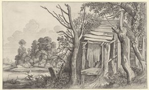 Pescador numa cabana dilapidada numa paisagem
Landscapes after Pieter de Molijn (título da série)