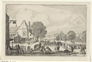 Dia de mercado numa cidade
Paisagens (título da série)
Amenissimae aliquot requculae (título da série) de Jan van de Velde (II)