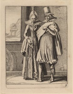 Duas figuras em traje de Jan van de Velde II
