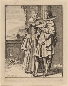 Duas figuras em traje de Jan van de Velde II